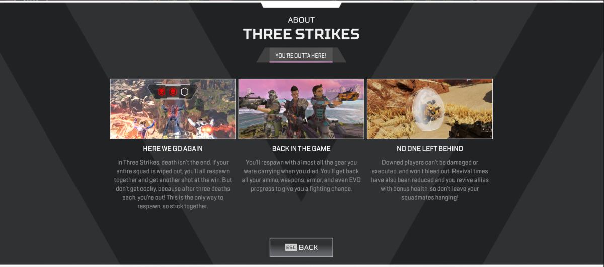 The Three Strikes LTM in the Apex Legends x Post Malone Event encourages fast paced action and aggression.